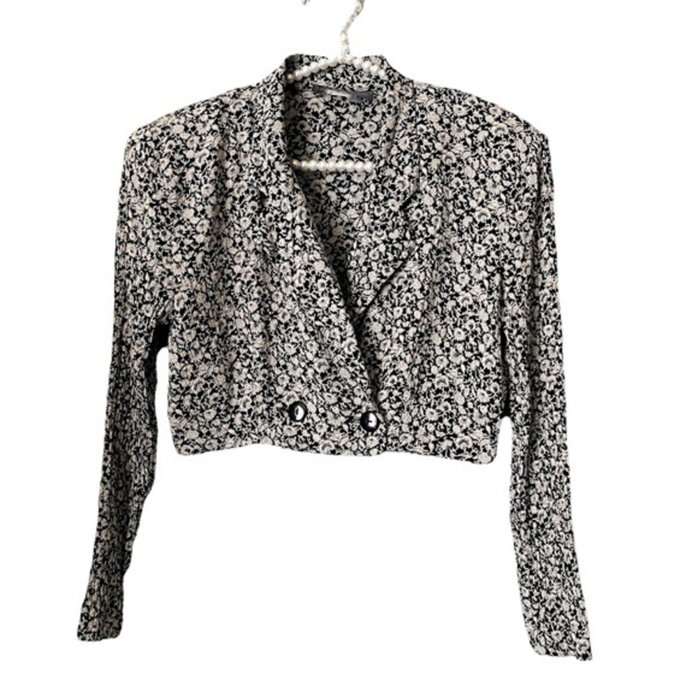 Vintage‎ Cropped Blazer Size 8 Medium